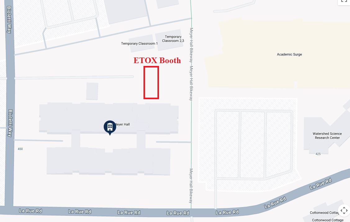 map to ETOX booth
